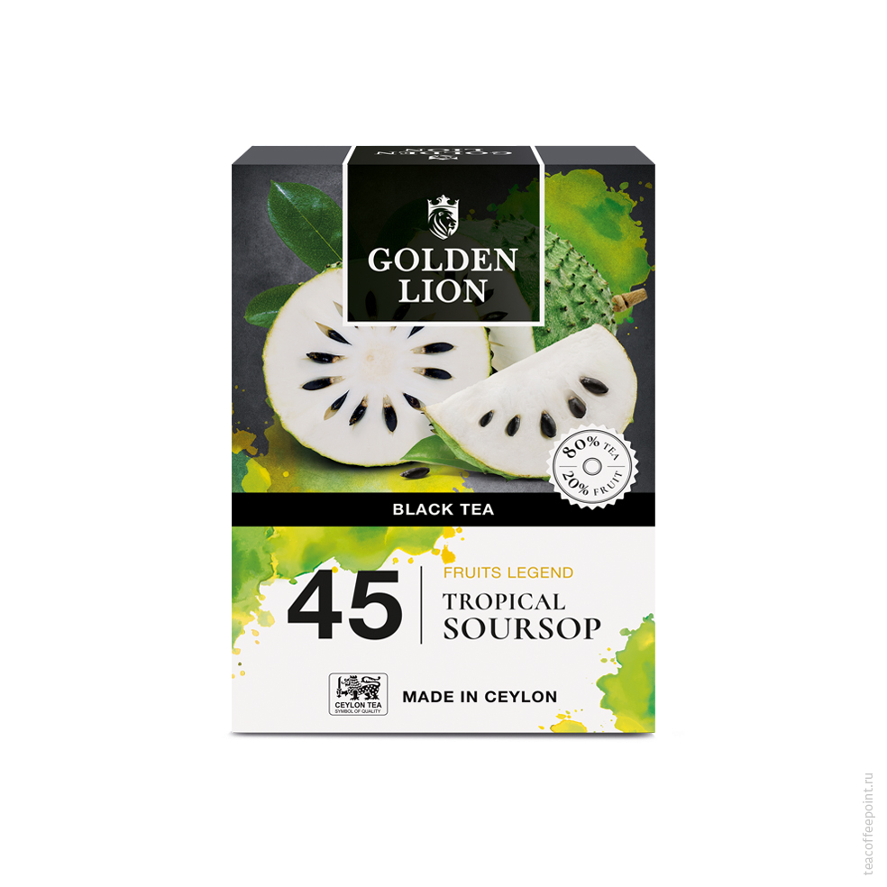 Чай черный GOLDEN LION "Фруктовая Легенда" Тропический Саусеп 90 г  — Фото 2