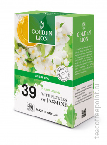 Чай зеленый GOLDEN LION "Фруктовая Легенда" с Цветочками Жасмина 90 г  — Фото