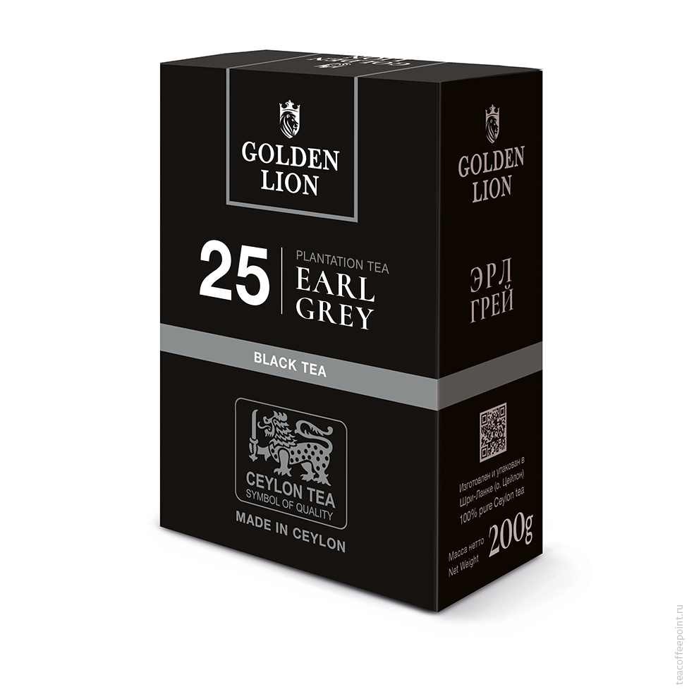 Чай черный GOLDEN LION Эрл Грей со вкусом бергамота 200 г  — Фото 1