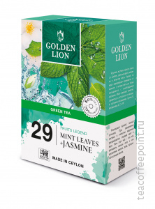 Чай зеленый GOLDEN LION "Фруктовая Легенда" с Листочками Мяты и Цветочками Жасмина 90 г — Фото